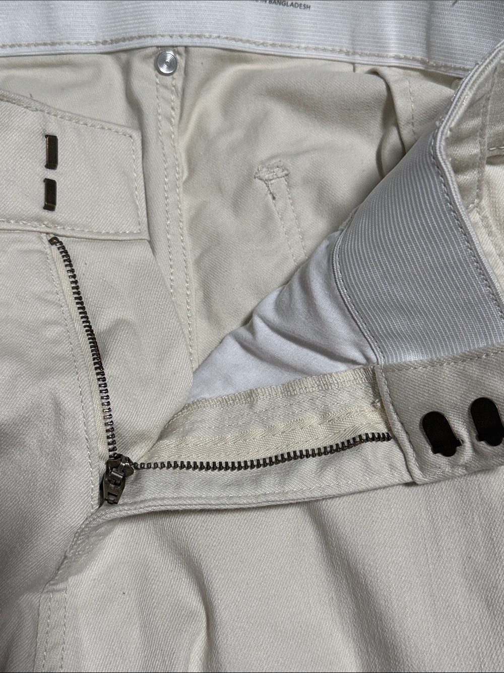 St. John's Bay Button-Accent Wide Leg Pants - Cream - Picture 7 of 14